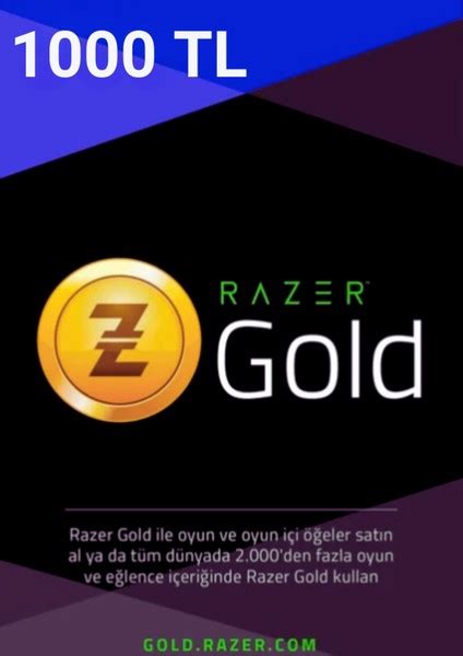 Razer Gold 1000 TL Fiyatı, Taksit Seçenekleri ile Satın Al.